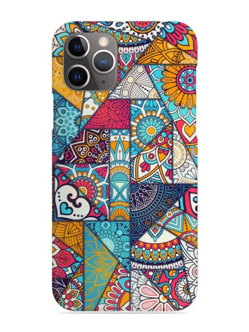 Patchwork Pattern Vintage Snap Case for Apple Iphone 11 Pro Zapvi