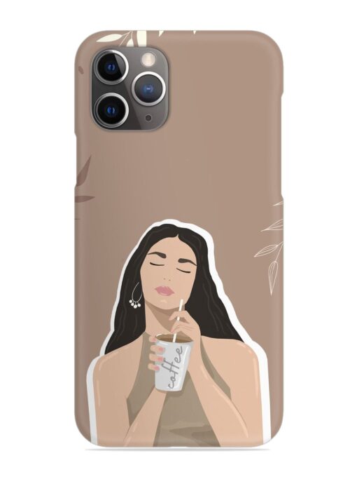 Girl With Coffee Snap Case for Apple Iphone 11 Pro Max