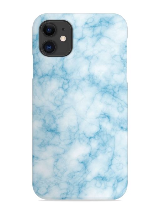 Blue White Natural Marble Snap Case for Apple Iphone 12 Zapvi