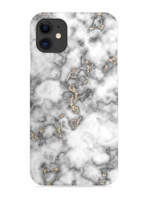 Gray And Gold Marble Snap Case for Apple Iphone 12 Zapvi