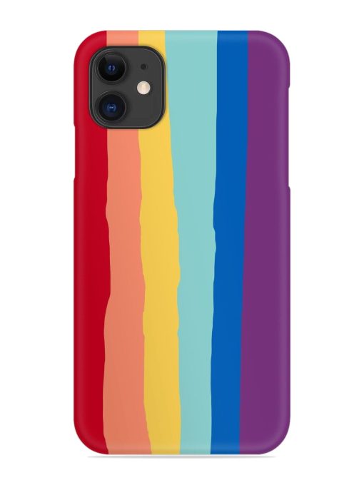 Rainbow Genuine Liquid Snap Case for Apple Iphone 12 Zapvi