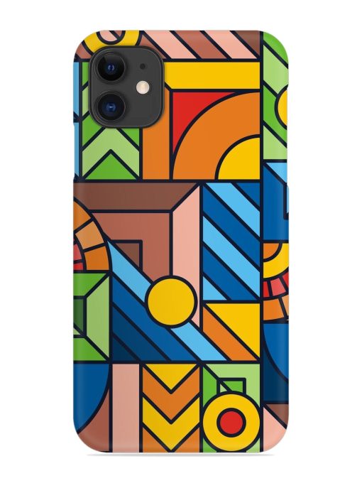 Colorful Geometric Snap Case for Apple Iphone 12 Zapvi