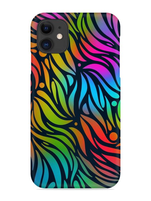 Abstract Leaf Design Snap Case for Apple Iphone 12 Zapvi