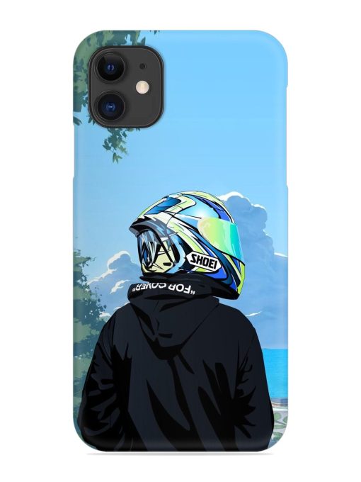 Rider With Helmet Snap Case for Apple Iphone 12 Zapvi