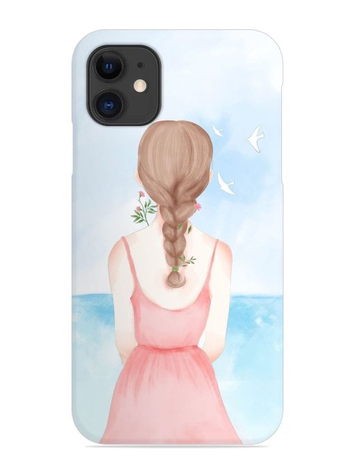 Watercolor Girl Vector Snap Case for Apple Iphone 12 Zapvi