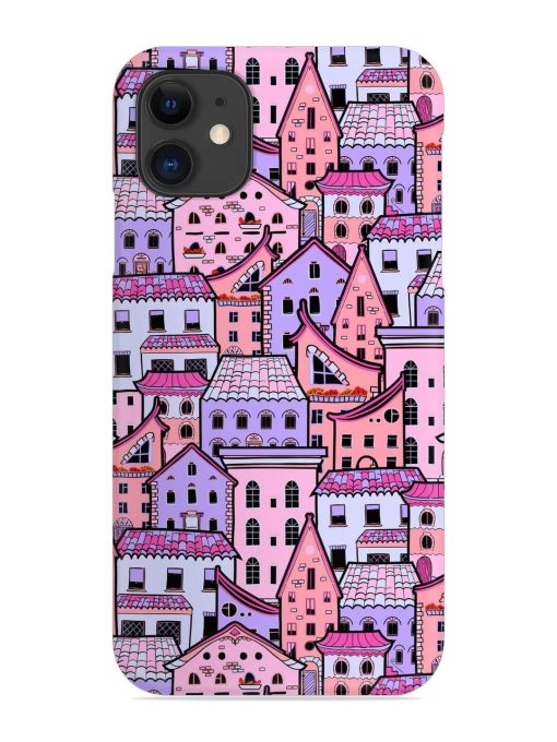 Seamless Pattern Houses Snap Case for Apple Iphone 12 Mini Zapvi