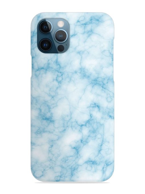 Blue White Natural Marble Snap Case for Apple Iphone 12 Pro Zapvi