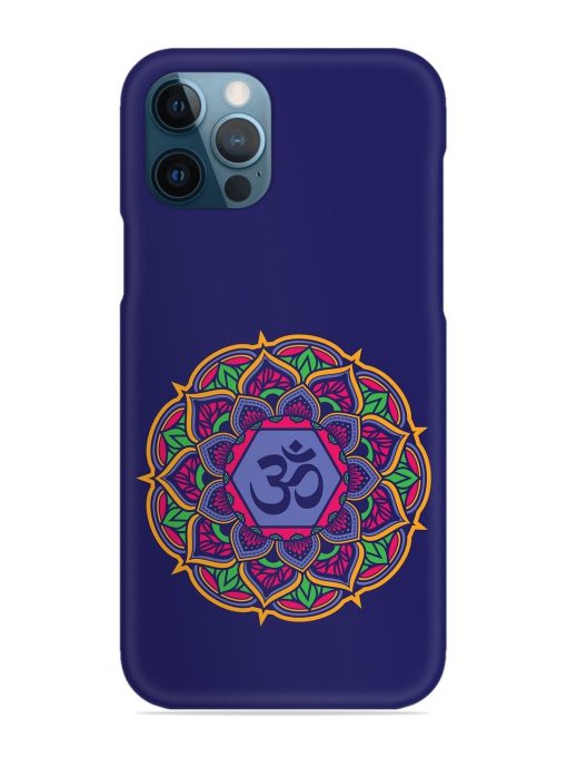 Om Mandala Art Blue Snap Case for Apple Iphone 12 Pro