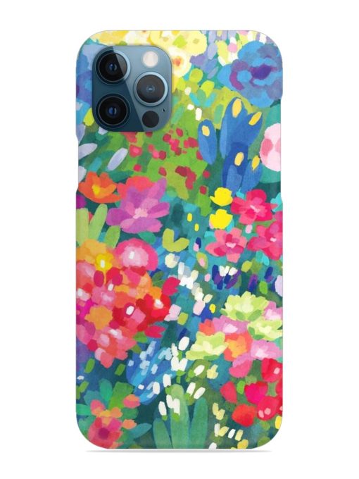 Watercolor Flower Art Snap Case for Apple Iphone 12 Pro