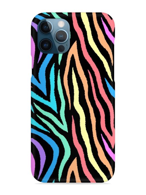 Colorful Abstract Zebra Snap Case for Apple Iphone 12 Pro Zapvi