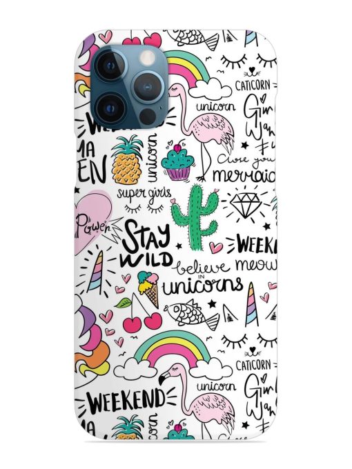 Unicorn Ice Cream Snap Case for Apple Iphone 12 Pro Zapvi