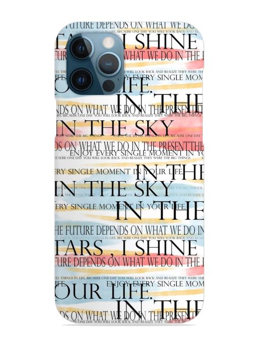 Seamless Slogans Pattern Snap Case for Apple Iphone 12 Pro Zapvi