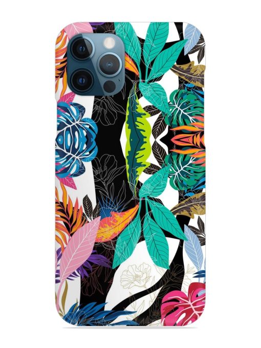 Floral Pattern Bright Snap Case for Apple Iphone 12 Pro Zapvi