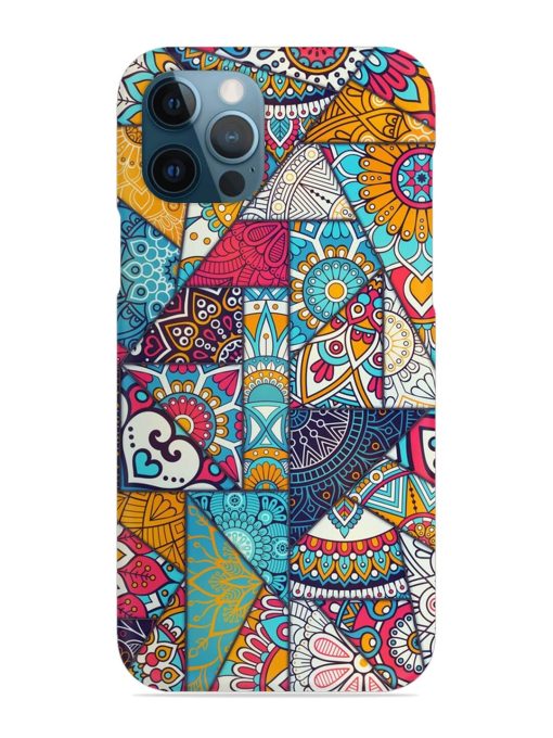 Patchwork Pattern Vintage Snap Case for Apple Iphone 12 Pro