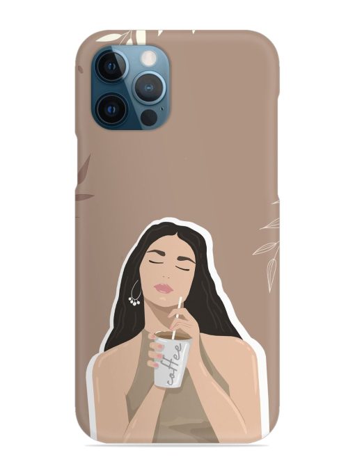 Girl With Coffee Snap Case for Apple Iphone 12 Pro Zapvi