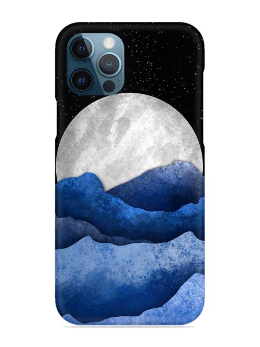 Full Moon Mountain Vector Snap Case for Apple Iphone 12 Pro Zapvi