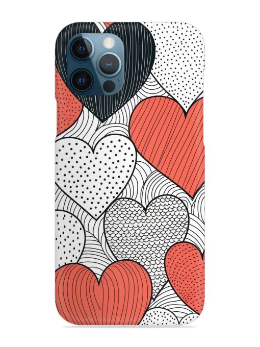 Girly Heart Seamless Snap Case for Apple Iphone 12 Pro Zapvi