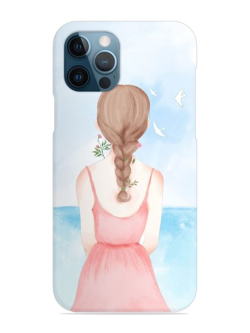 Watercolor Girl Vector Snap Case for Apple Iphone 12 Pro Zapvi