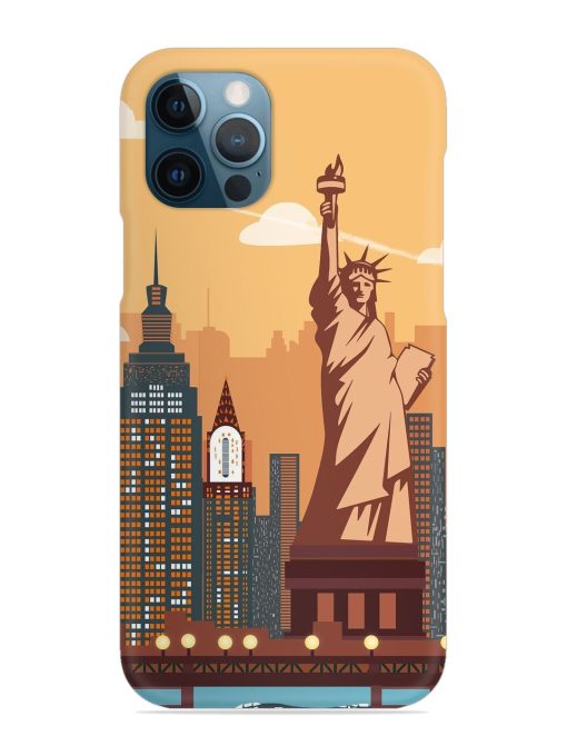 New York Statue Of Liberty Architectural Scenery Snap Case for Apple Iphone 12 Pro Max