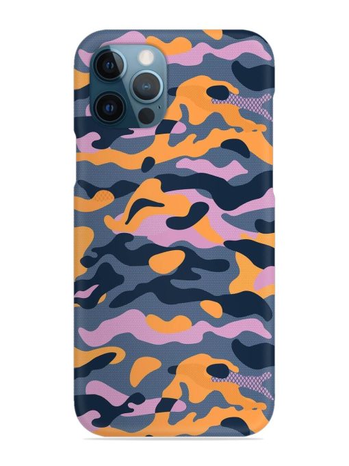 Camouflage Army Military English Orange Art Snap Case for Apple Iphone 12 Pro Max