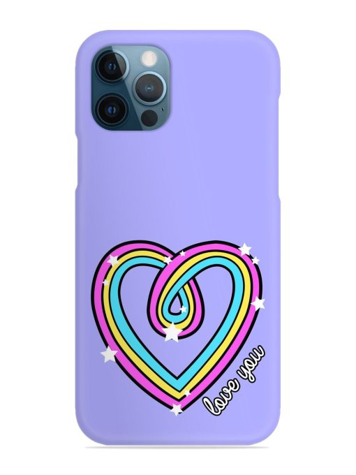 Colorful Rainbow Heart Snap Case for Apple Iphone 12 Pro Max Zapvi