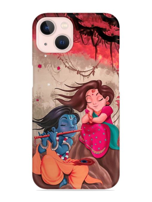 Radhe Krishna Water Art Snap Case for Apple Iphone 13 Zapvi