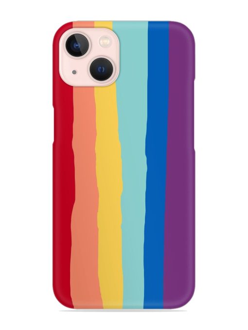 Rainbow Genuine Liquid Snap Case for Apple Iphone 13