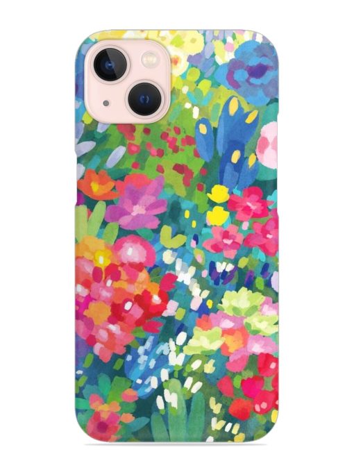 Watercolor Flower Art Snap Case for Apple Iphone 13 Zapvi