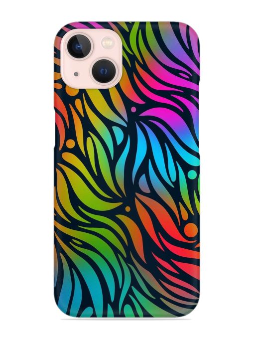 Abstract Leaf Design Snap Case for Apple Iphone 13 Zapvi