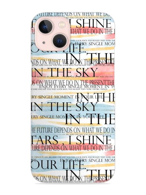 Seamless Slogans Pattern Snap Case for Apple Iphone 13