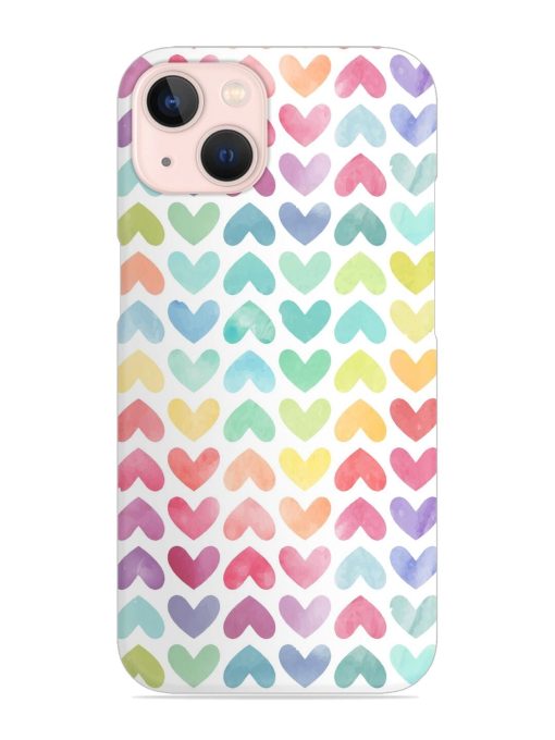 Seamless Colorful Watercolor Snap Case for Apple Iphone 13