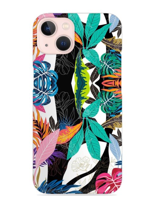 Floral Pattern Bright Snap Case for Apple Iphone 13