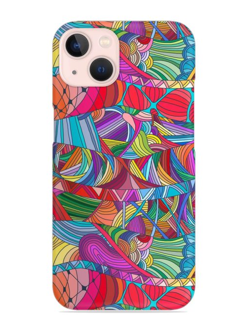 Seamless Patterns Hand Drawn Snap Case for Apple Iphone 13 Zapvi