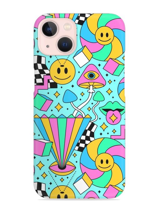 Trippy Rainbow 60S Snap Case for Apple Iphone 13 Zapvi