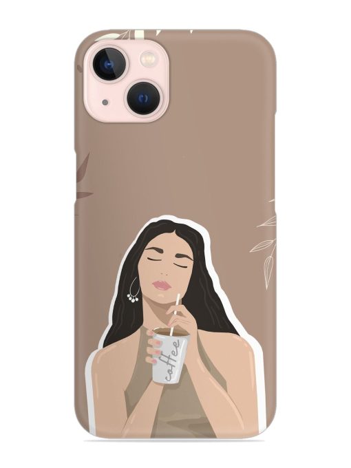 Girl With Coffee Snap Case for Apple Iphone 13