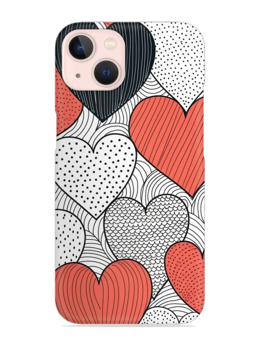 Girly Heart Seamless Snap Case for Apple Iphone 13 Zapvi