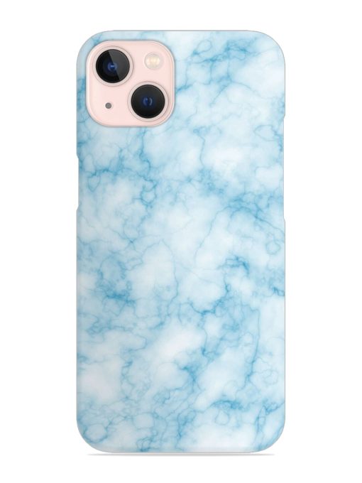 Blue White Natural Marble Snap Case for Apple Iphone 13 Mini Zapvi