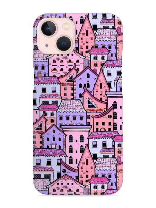 Seamless Pattern Houses Snap Case for Apple Iphone 13 Mini Zapvi