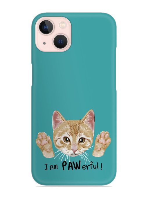 Typography Slogan Cat Snap Case for Apple Iphone 13 Mini Zapvi