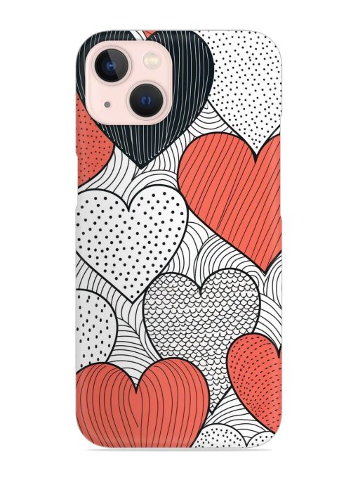 Girly Heart Seamless Snap Case for Apple Iphone 13 Mini Zapvi