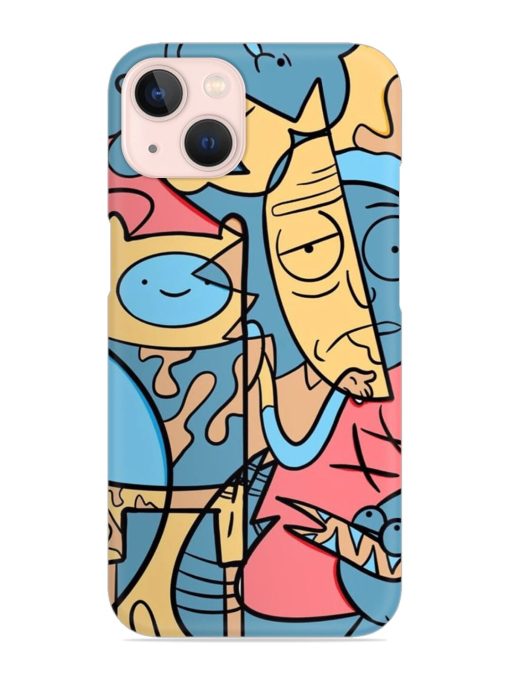 Silly Face Doodle Snap Case for Apple Iphone 13 Mini Zapvi