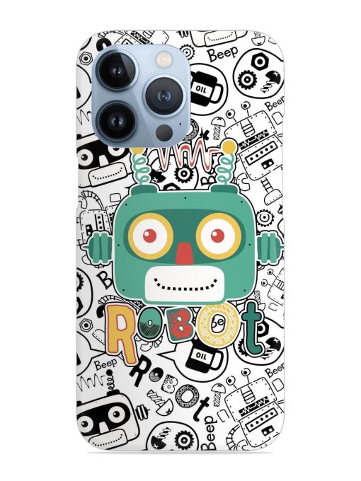 Robot Modern Seamless Pattern Snap Case for Apple Iphone 13 Pro Zapvi