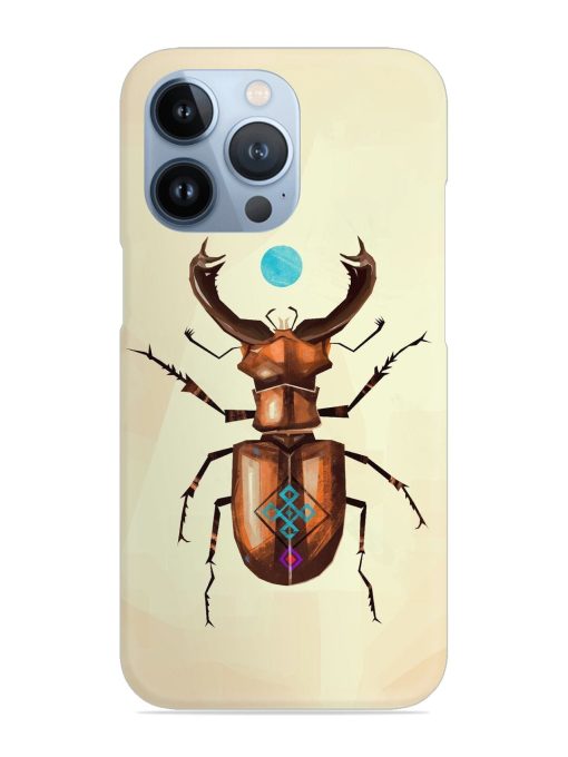 Stag Beetle Vector Snap Case for Apple Iphone 13 Pro Zapvi