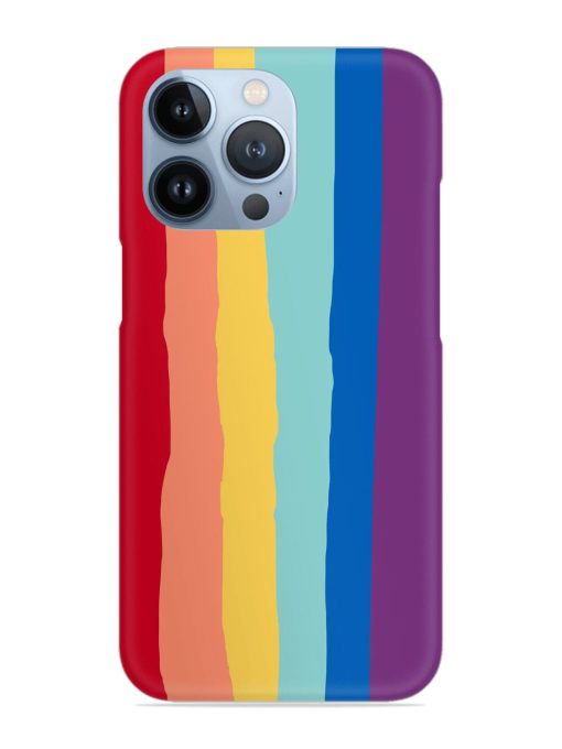 Rainbow Genuine Liquid Snap Case for Apple Iphone 13 Pro