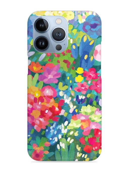 Watercolor Flower Art Snap Case for Apple Iphone 13 Pro