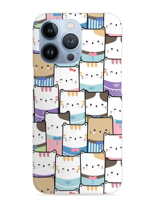 Cute Adorable Cat Snap Case for Apple Iphone 13 Pro