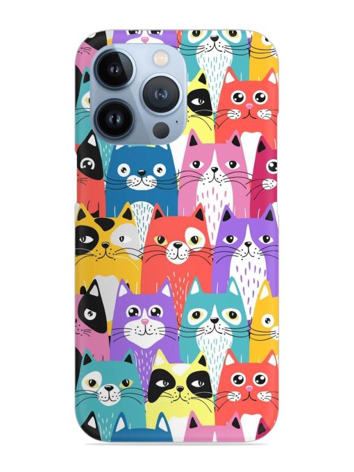 Funny Cartoon Cats Snap Case for Apple Iphone 13 Pro