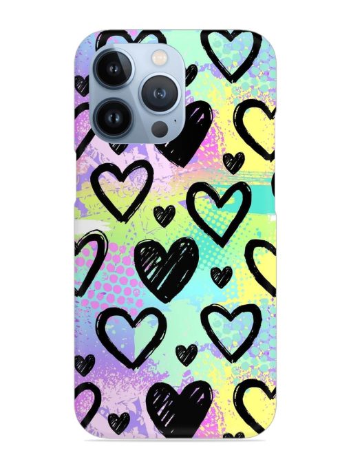 Bright Pattern Hearts Snap Case for Apple Iphone 13 Pro