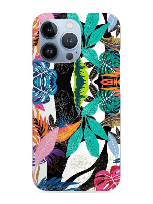 Floral Pattern Bright Snap Case for Apple Iphone 13 Pro