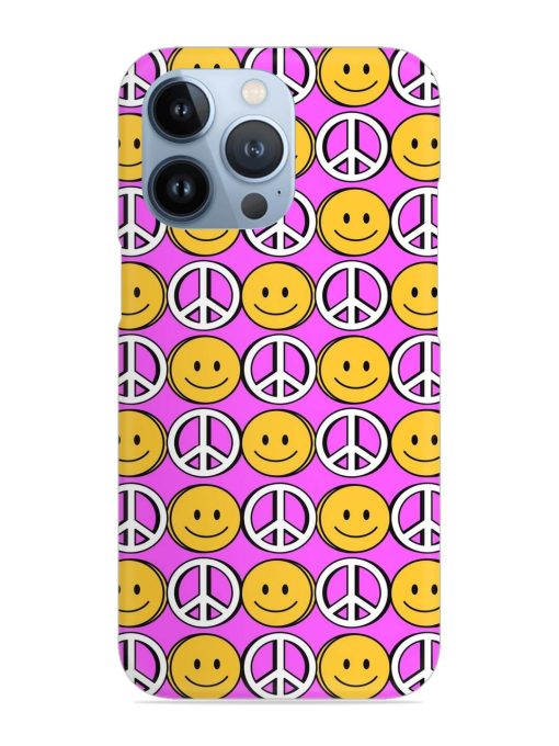 Smiley Face Peace Snap Case for Apple Iphone 13 Pro